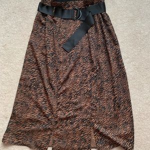 Animal print belted Zara skirt size small